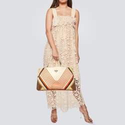 Pre Owned Prada Multicolor Printed Canvas Large Canapa Tote