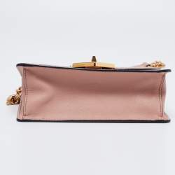 Pre Owned Prada Pink Leather Flap Chain Shoulder Bag