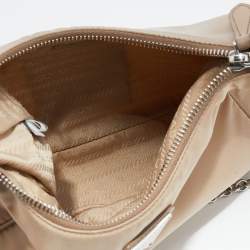 Pre Owned Prada Beige Nylon Re-Edition 2005 Shoulder Bag