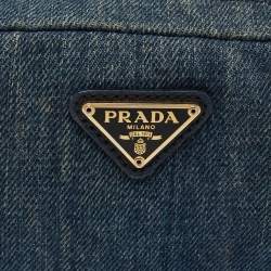 Prada Blue Denim Cosmetic Pouch 