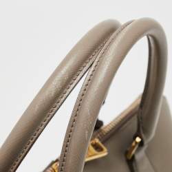 Pre Owned Prada Grey Leather Small Promenade Satchel