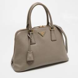 Pre Owned Prada Grey Leather Small Promenade Satchel
