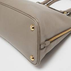 Pre Owned Prada Grey Leather Small Promenade Satchel