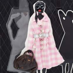 Pre Owned Prada Black Leather And Nylon Tessuto Robot Tote