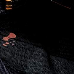 Pre Owned Prada Black Saffiano Lux Leather Small Tote