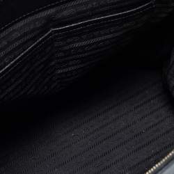 Pre Owned Prada Black Leather Large Double Zip Tote