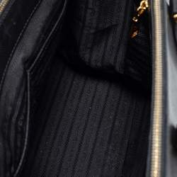 Pre Owned Prada Black Leather Large Double Zip Tote