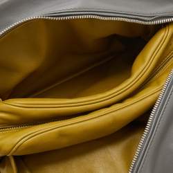 Pre Owned Prada Grey Leather Bauletto Bag
