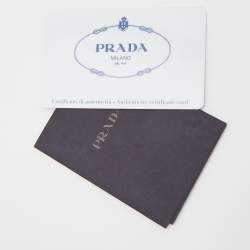 Pre Owned Prada Grey Leather Bauletto Bag