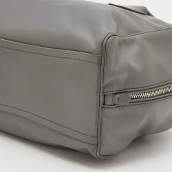 Pre Owned Prada Grey Leather Bauletto Bag