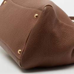 Pre Owned Prada Brown Leather Phenix Tote