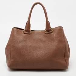 Pre Owned Prada Brown Leather Phenix Tote