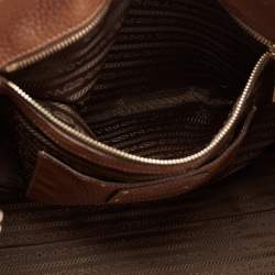 Pre Owned Prada Brown Leather Phenix Tote