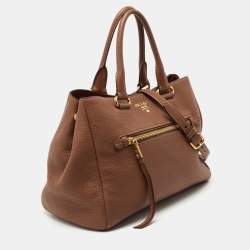 Pre Owned Prada Brown Leather Phenix Tote