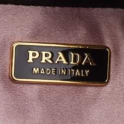 Prada Brown Nappa Gaufre Leather Clutch