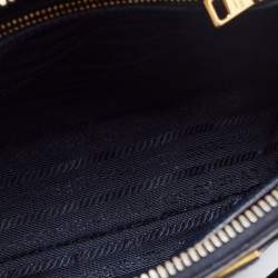 Pre Owned Prada Dark Blue Saffiano Lux Leather Small Promenade Satchel