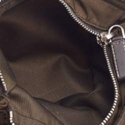 Pre Owned Prada  Dark Olive Nylon Messenger Bag
