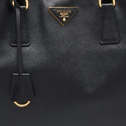 Pre Owned Prada Black Saffiano Leather Gardener's Tote