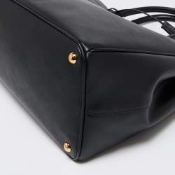 Pre Owned Prada Black Saffiano Leather Gardener's Tote