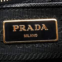 Pre Owned Prada Black Saffiano Leather Gardener's Tote