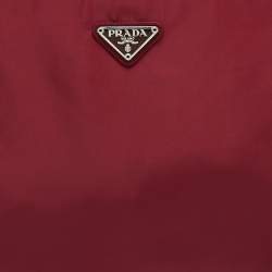 Pre Owned Prada Red Tessuto Nylon Tote