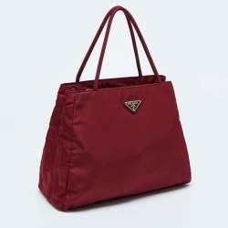Pre Owned Prada Red Tessuto Nylon Tote