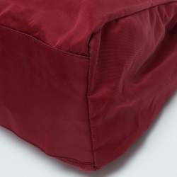Pre Owned Prada Red Tessuto Nylon Tote