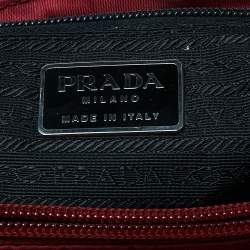 Pre Owned Prada Red Tessuto Nylon Tote