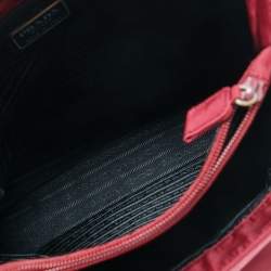 Pre Owned Prada Red Tessuto Nylon Tote