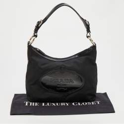 Pre Owned Prada Black Nylon Hobo