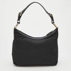 Pre Owned Prada Black Nylon Hobo