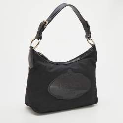 Pre Owned Prada Black Nylon Hobo