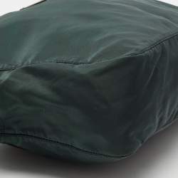 Pre Owned Prada Dark Green Nylon Satchel
