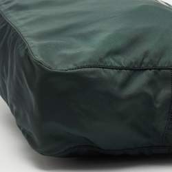 Pre Owned Prada Dark Green Nylon Satchel