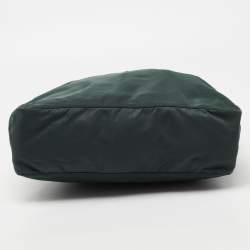 Pre Owned Prada Dark Green Nylon Satchel