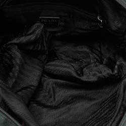 Pre Owned Prada Dark Green Nylon Satchel