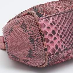 Pre Owned Prada Pink Python and Alligator Frame Clutch