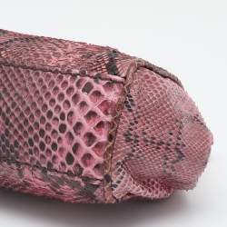 Pre Owned Prada Pink Python and Alligator Frame Clutch