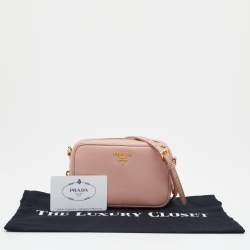 Pre Owned Prada Light Pink Saffiano Leather Mini Camera Crossbody Bag