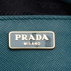 Pre Owned Prada Green Saffiano Leather Mini Promenade Satchel