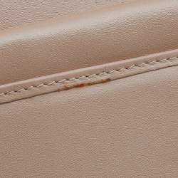 Pre Owned Prada Beige Vitello Move Leather French Compact Wallet