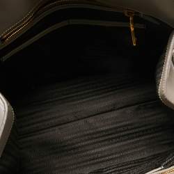 Pre Owned Prada Grey Saffiano Leather Tote