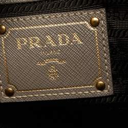 Pre Owned Prada Grey Saffiano Leather Tote