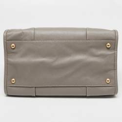 Pre Owned Prada Grey Saffiano Leather Tote