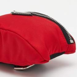 Pre Owned Prada Red Nylon Mini Pouch