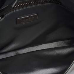 Pre Owned Prada Grey Satin Buckle Chain Bag