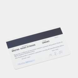 Pre Owned Prada Grey Satin Buckle Chain Bag