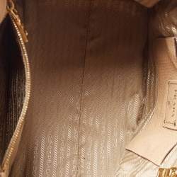 Pre Owned Prada Beige Leather Medium Twin Pocket Tote
