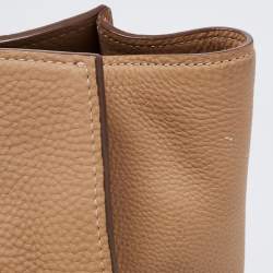 Pre Owned Prada Beige Leather Medium Twin Pocket Tote