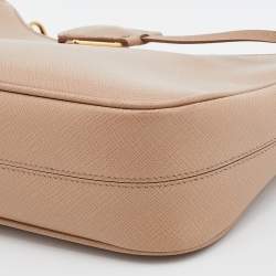 Pre Owned Prada Beige Saffiano Lux Re-Edition 2005 Shoulder Bag